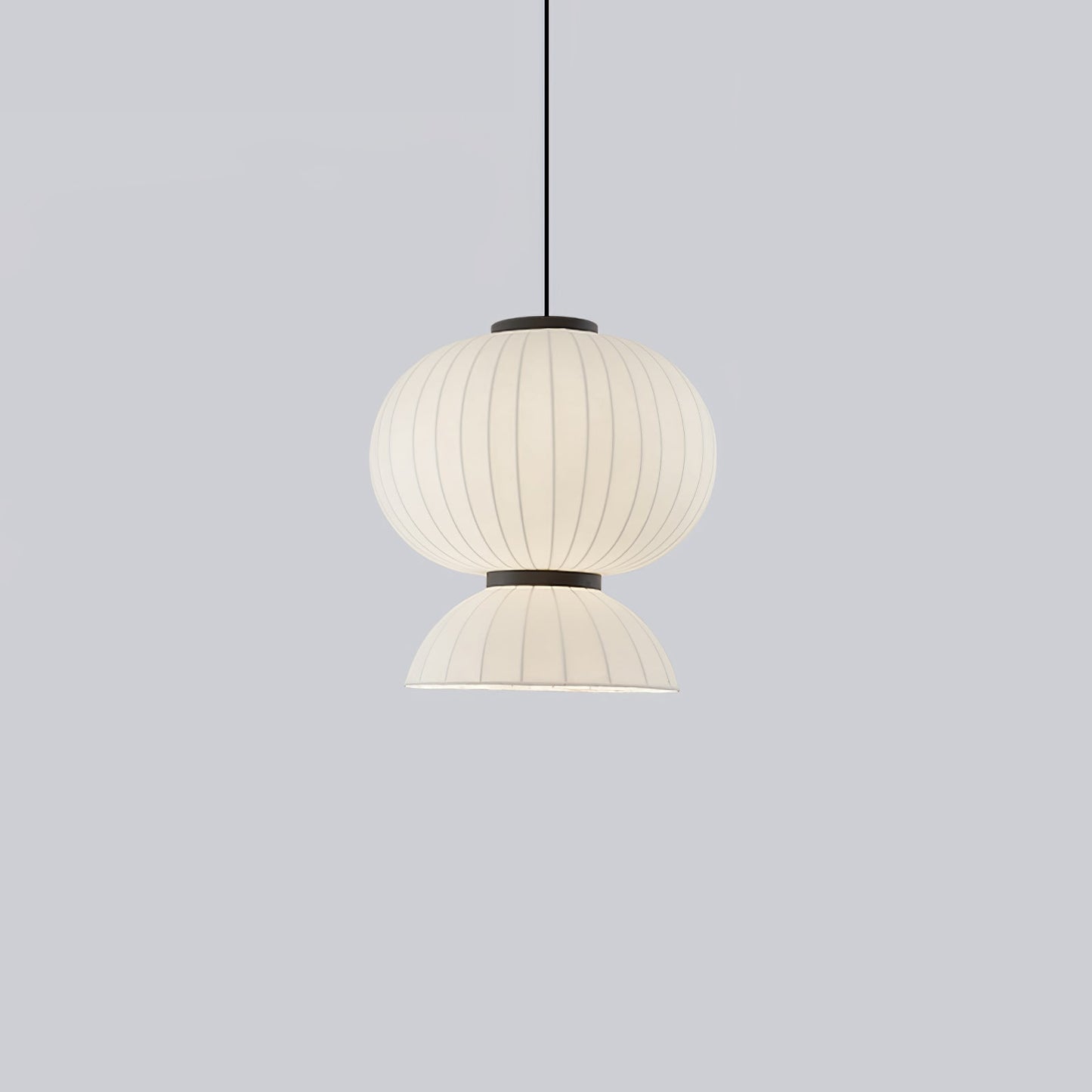 Mulberry Silk Lantern Modern Metal Pendant Light