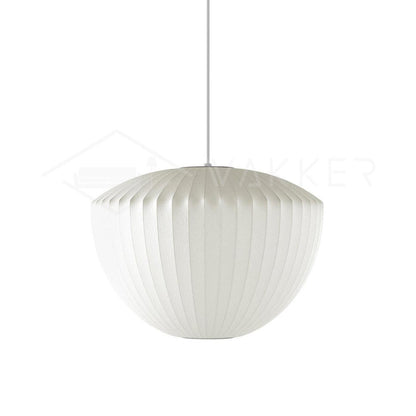 Bubble Mulberry Silk Eclectic Metal Pendant Lamp