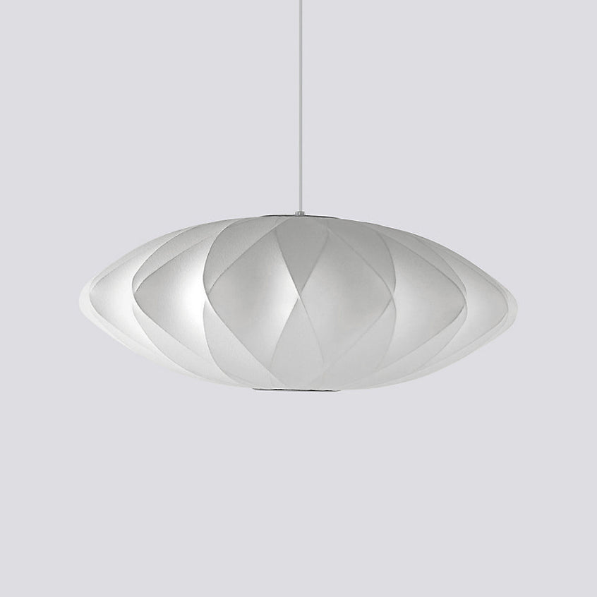 Bubble Mulberry Silk Eclectic Metal Pendant Lamp