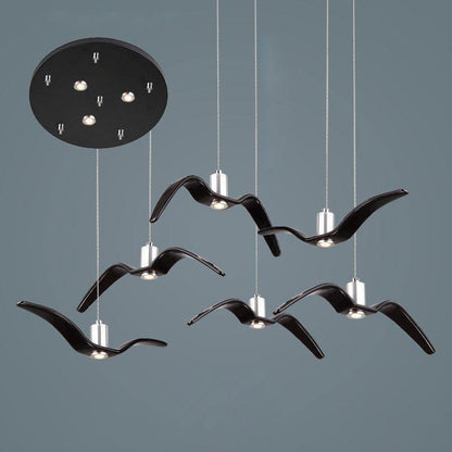 Seagull Resin Minimalist Metal Pendant Light