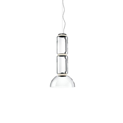 Cylindrical Eclectic Crystal Pendant Light