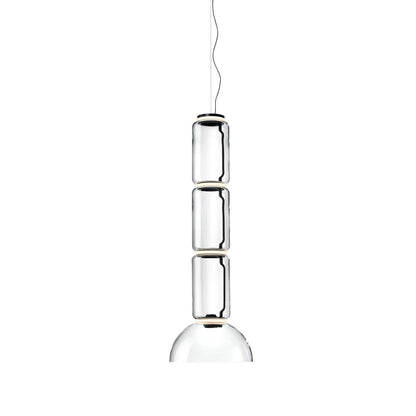 Cylindrical Eclectic Crystal Pendant Light