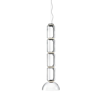 Cylindrical Eclectic Crystal Pendant Light