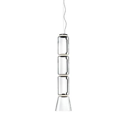 Cylindrical Eclectic Crystal Pendant Light