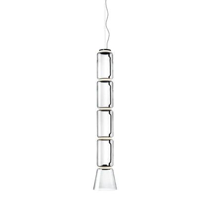 Cylindrical Eclectic Crystal Pendant Light