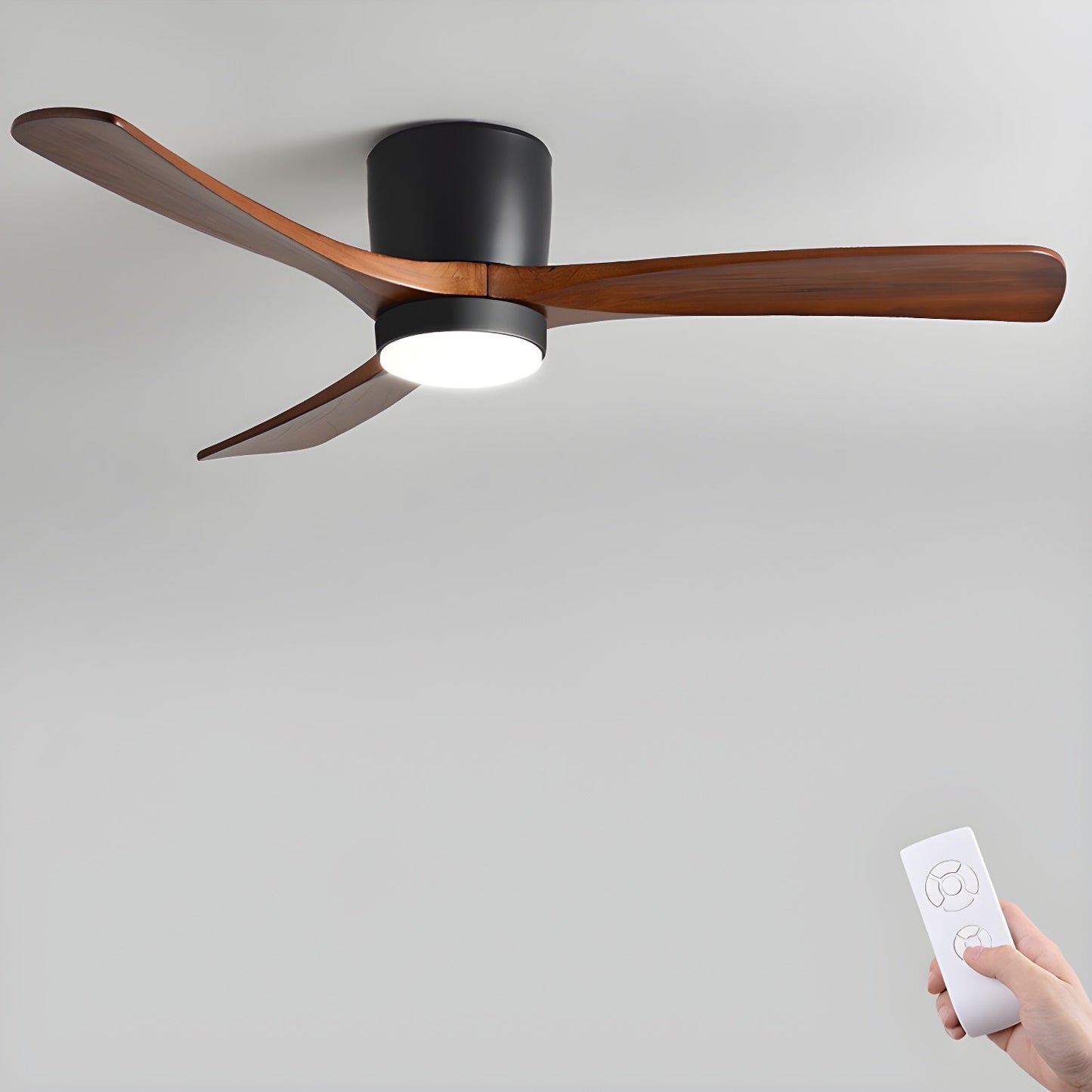 Nordic Wooden 4248 Minimalist Metal Ceiling Fan Light