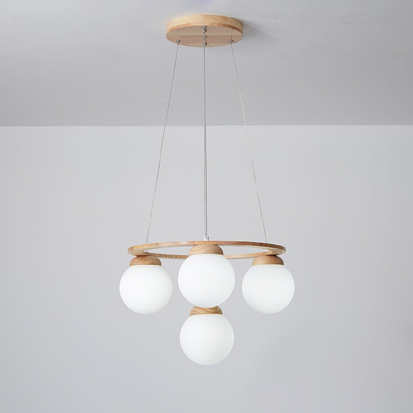 Miira Wood Modern Crystal Chandelier