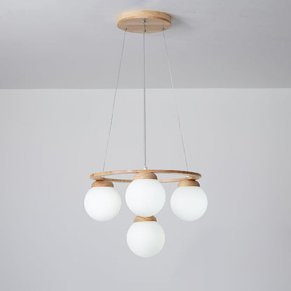 Miira Wood Modern Crystal Chandelier