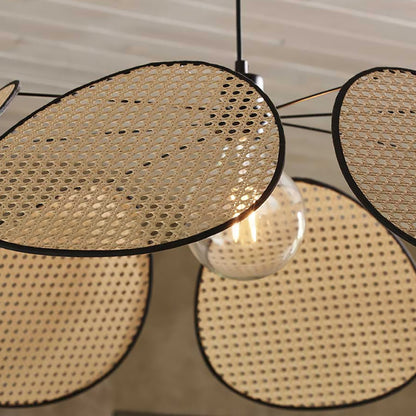 Japanese Wabi-Sabi Rattan Chandelier