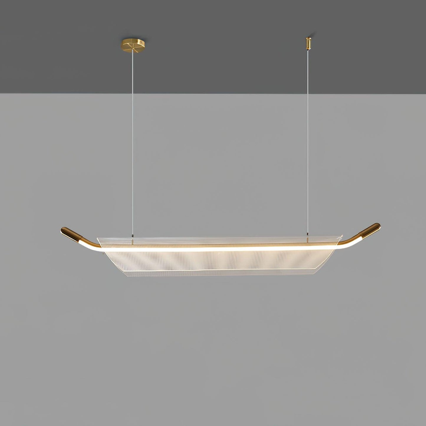 One Word Acrylic Minimalist Metal Pendant Light