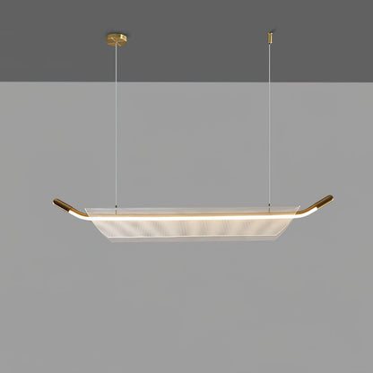 One Word Acrylic Minimalist Metal Pendant Light