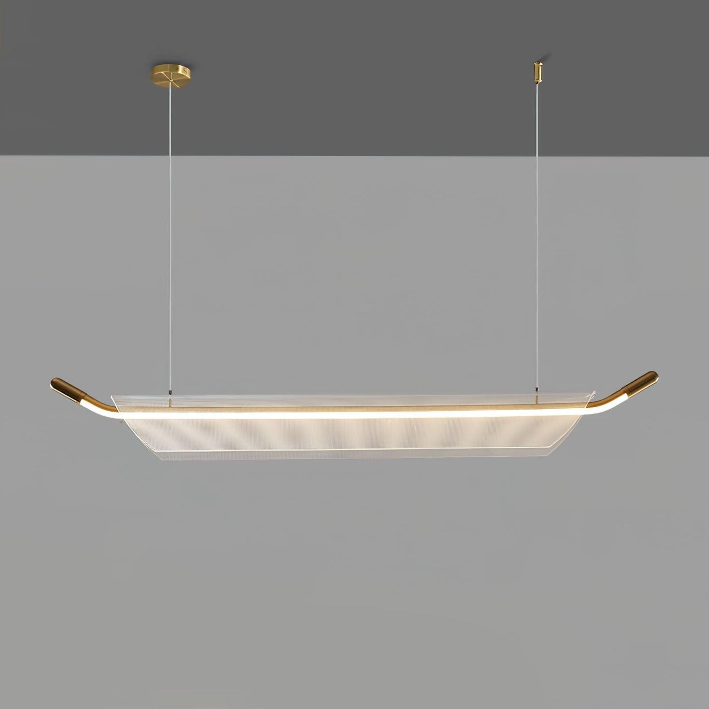 One Word Acrylic Minimalist Metal Pendant Light