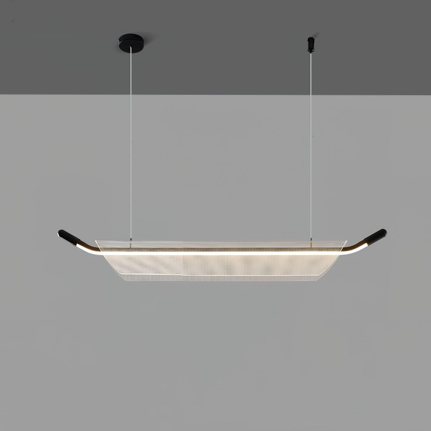 One Word Acrylic Minimalist Metal Pendant Light