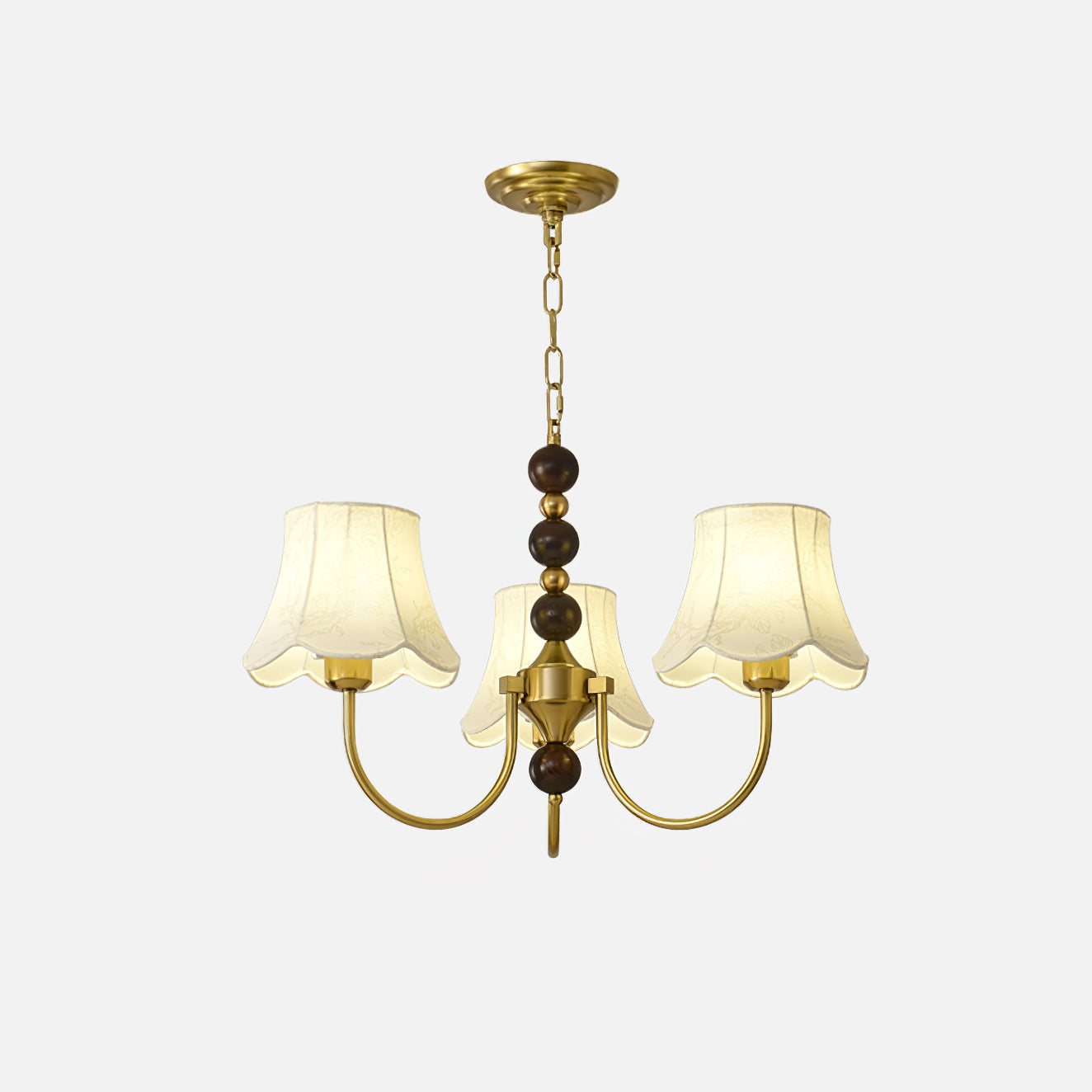 Orchid Fabric Modern Metal Chandelier