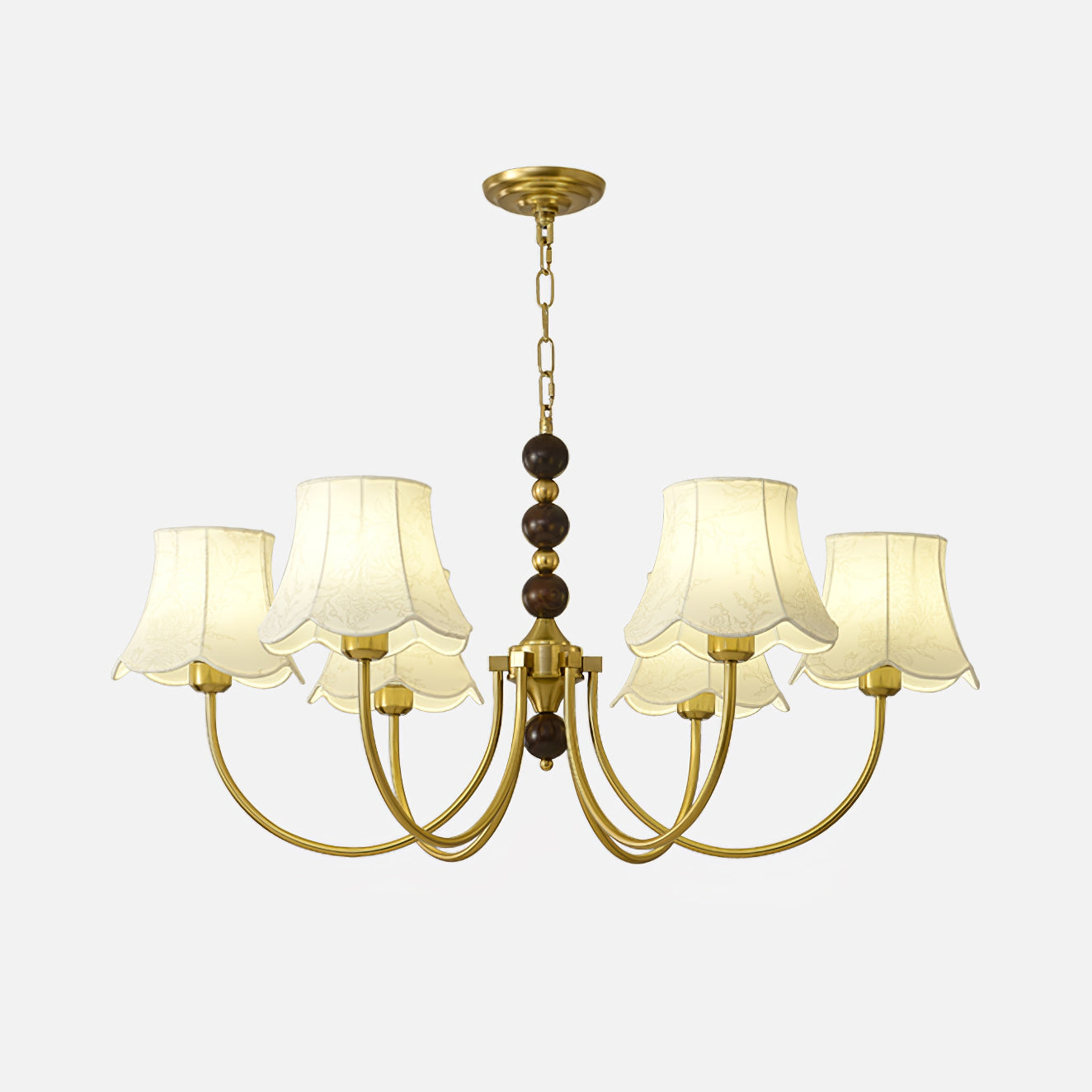 Orchid Fabric Modern Metal Chandelier