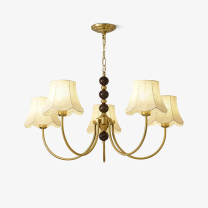 Orchid Fabric Modern Metal Chandelier