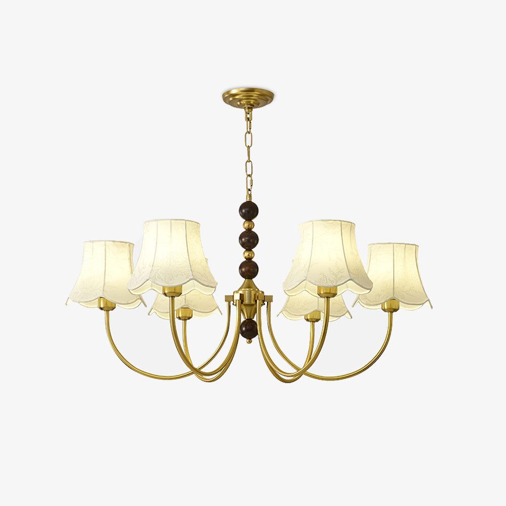 Orchid Fabric Modern Metal Chandelier