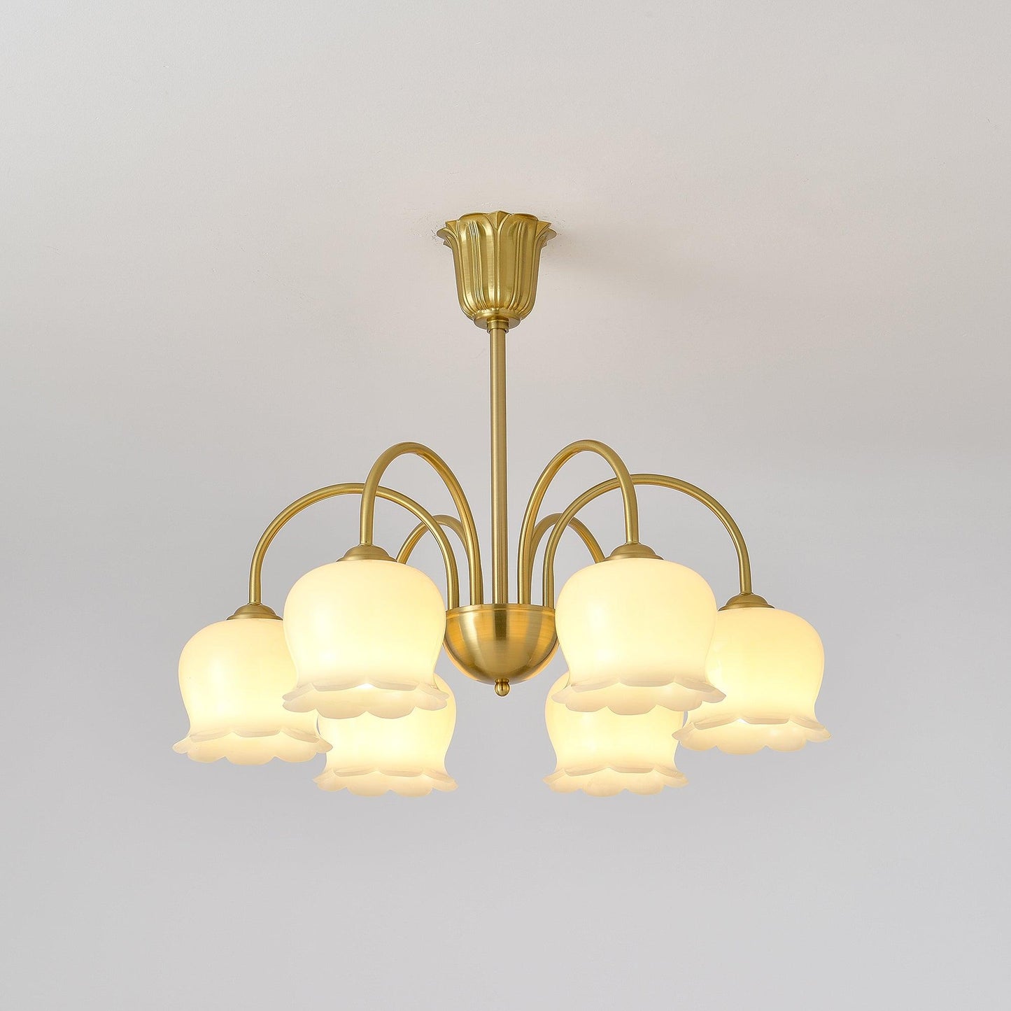 Orchids Brass Luxury Crystal Chandelier