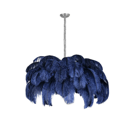 Ostrich Feather Luxury Metal Chandelier