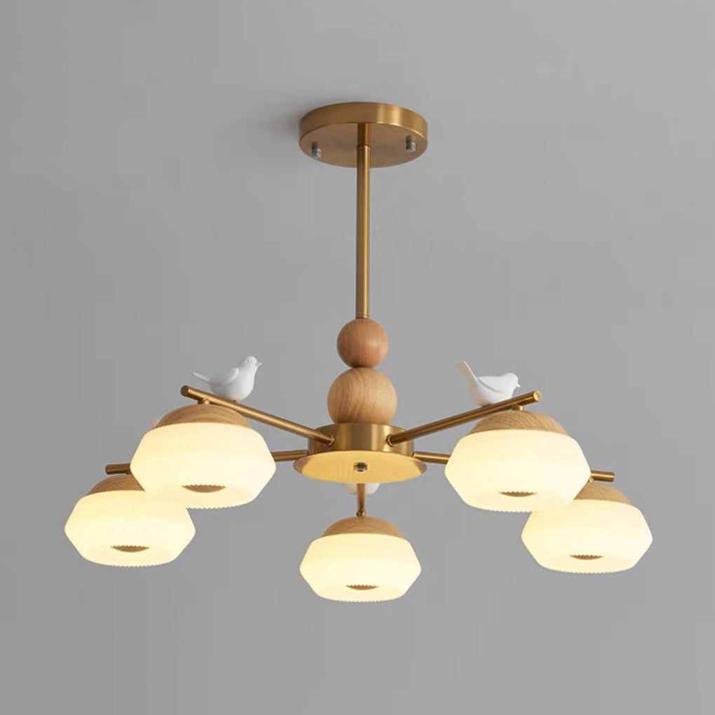 Ozawa Eclectic Wood Chandelier