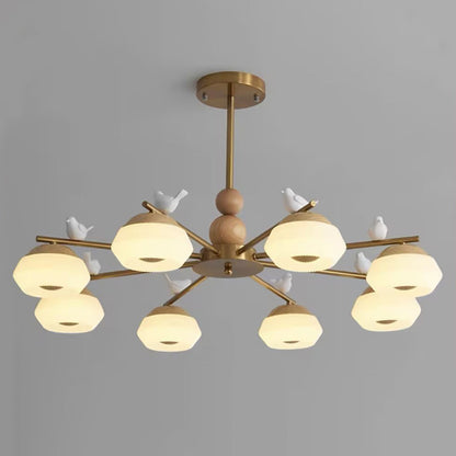 Ozawa Eclectic Wood Chandelier