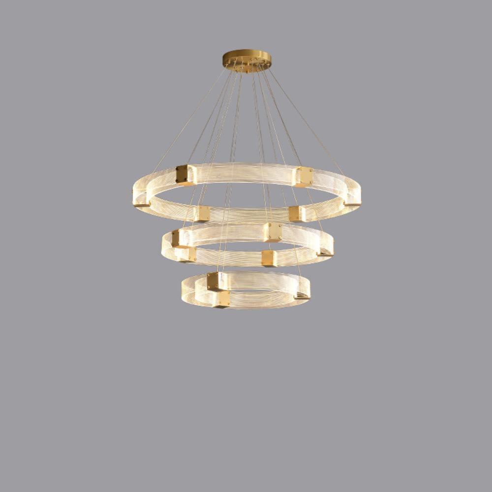 Parallel LED Luxury Brass Chandelier