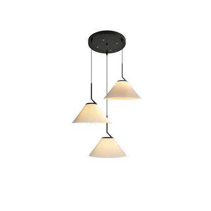 Pleated Skirt Contemporary Metal Pendant Light