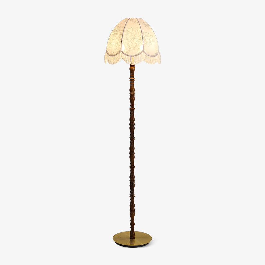 Printed Tassel Vintage Metal Floor Lamp