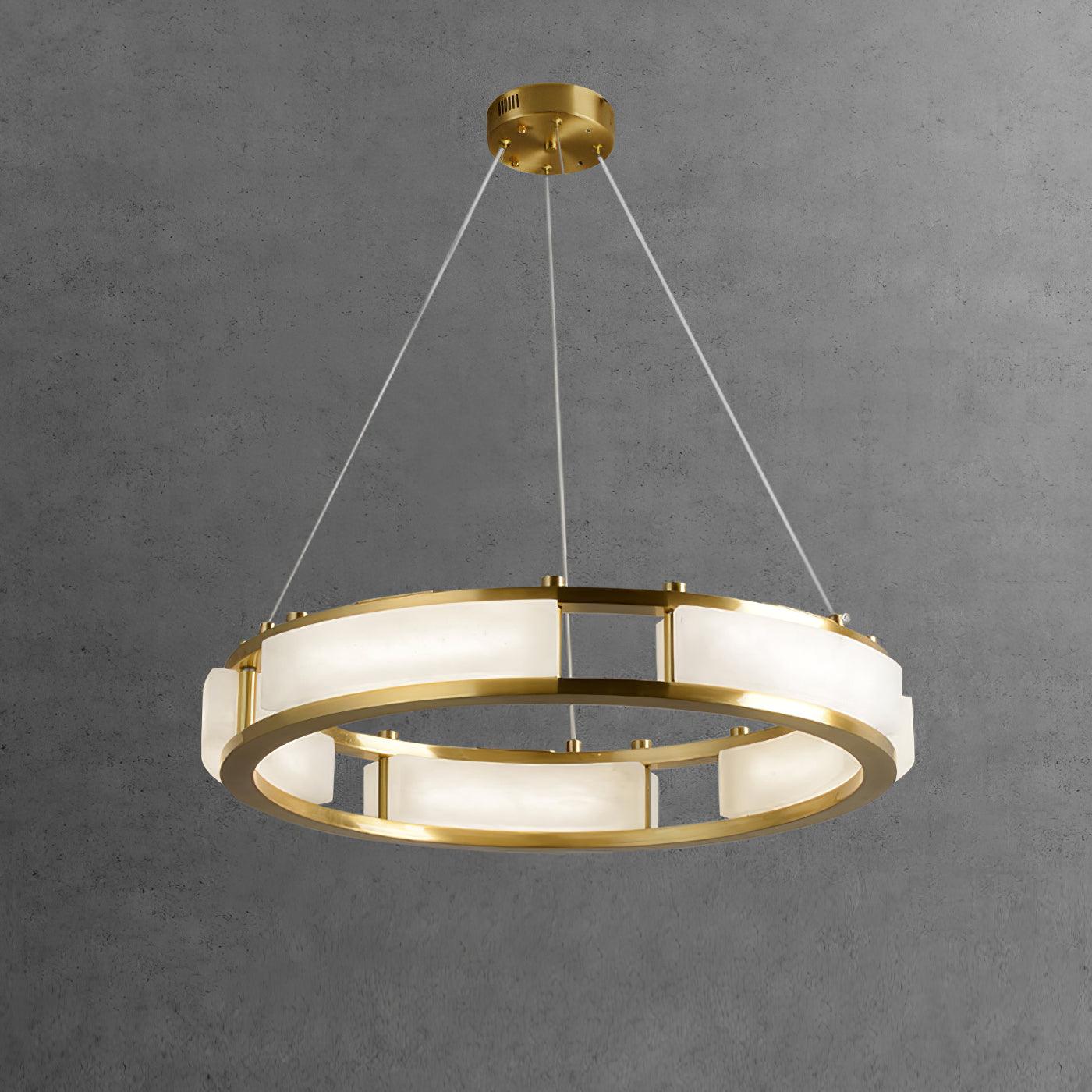 Qatar Alabaster Luxury Brass Chandelier