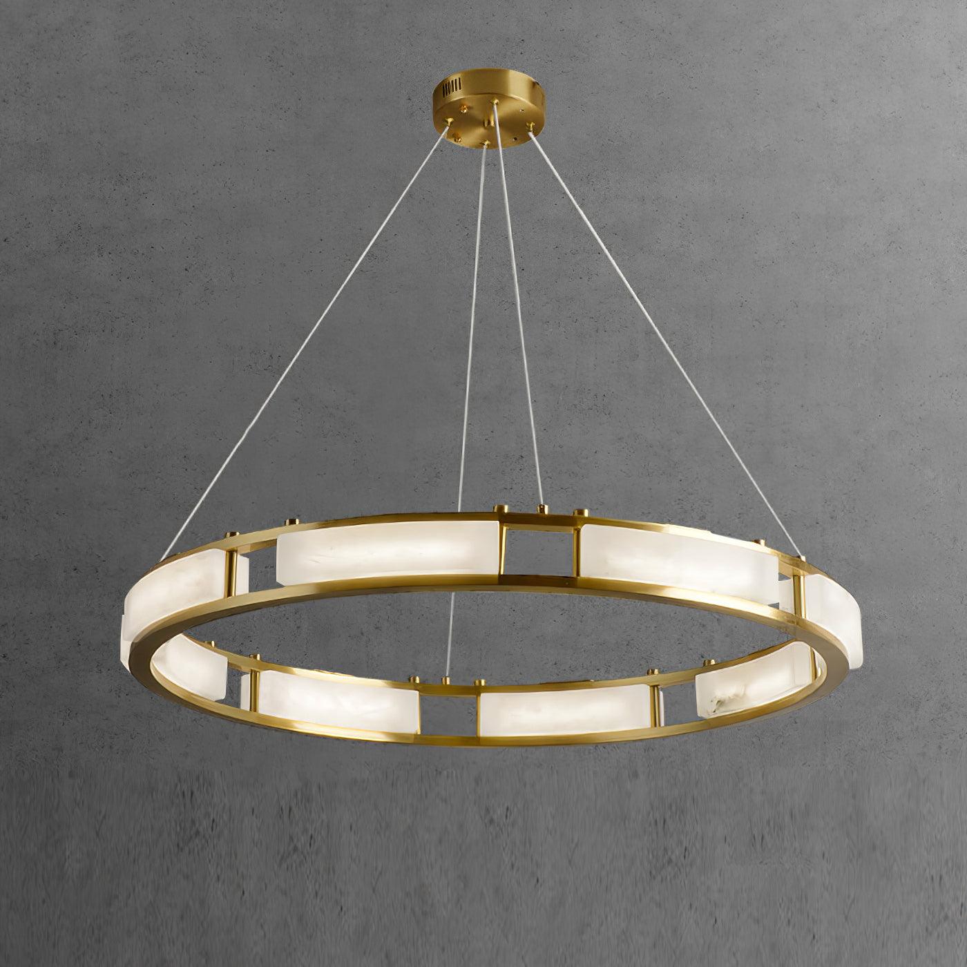 Qatar Alabaster Luxury Brass Chandelier