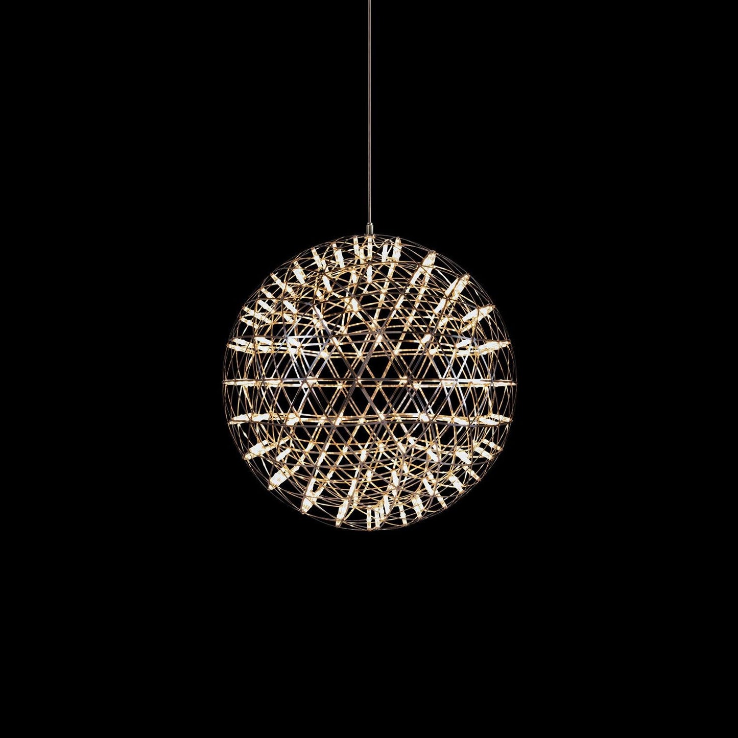 Gold Spark Ball Eclectic Metal Pendant Light