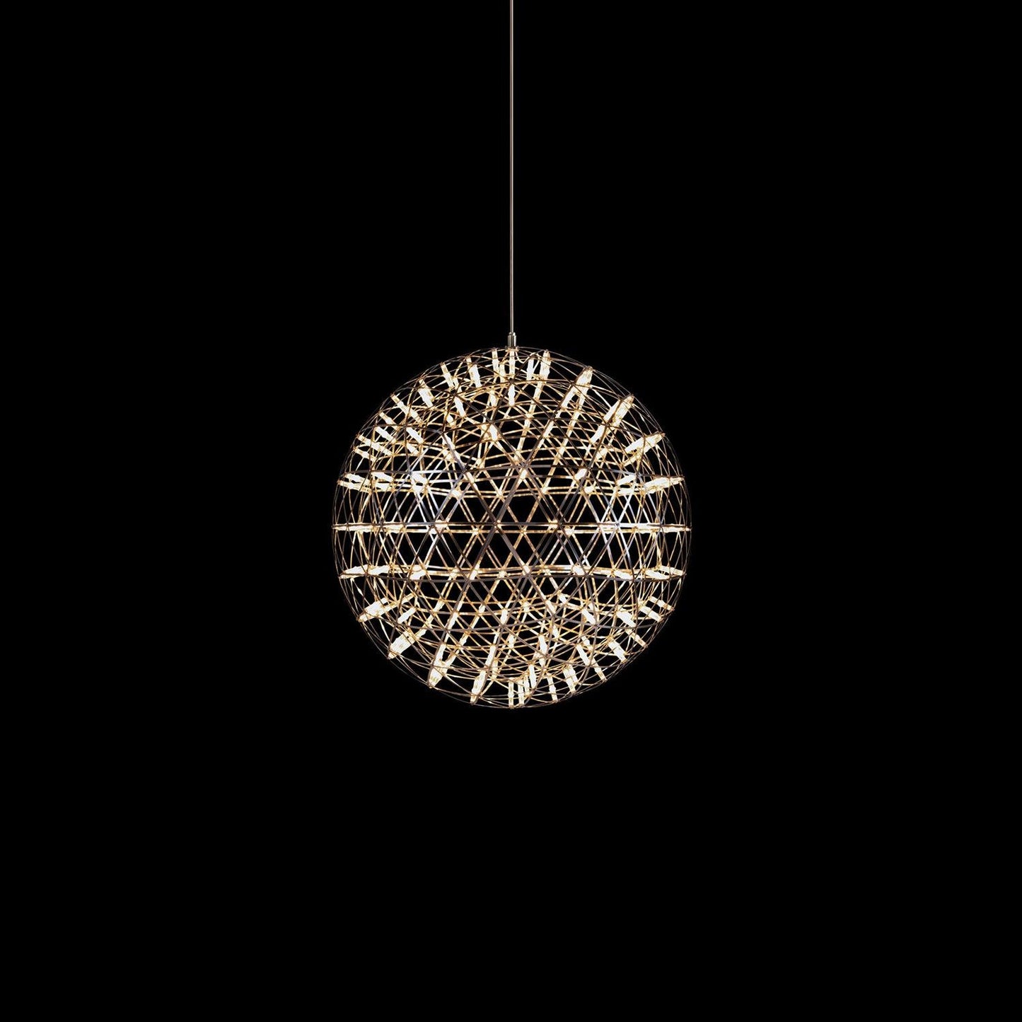 Gold Spark Ball Eclectic Metal Pendant Light