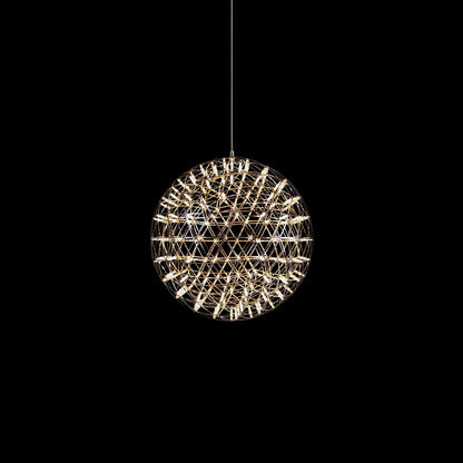 Gold Spark Ball Eclectic Metal Pendant Light