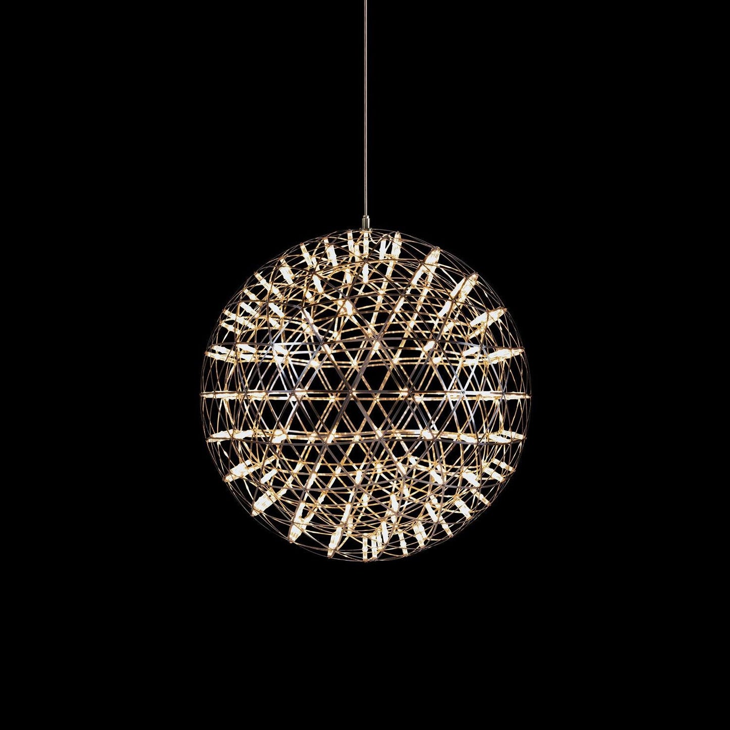 Gold Spark Ball Eclectic Metal Pendant Light