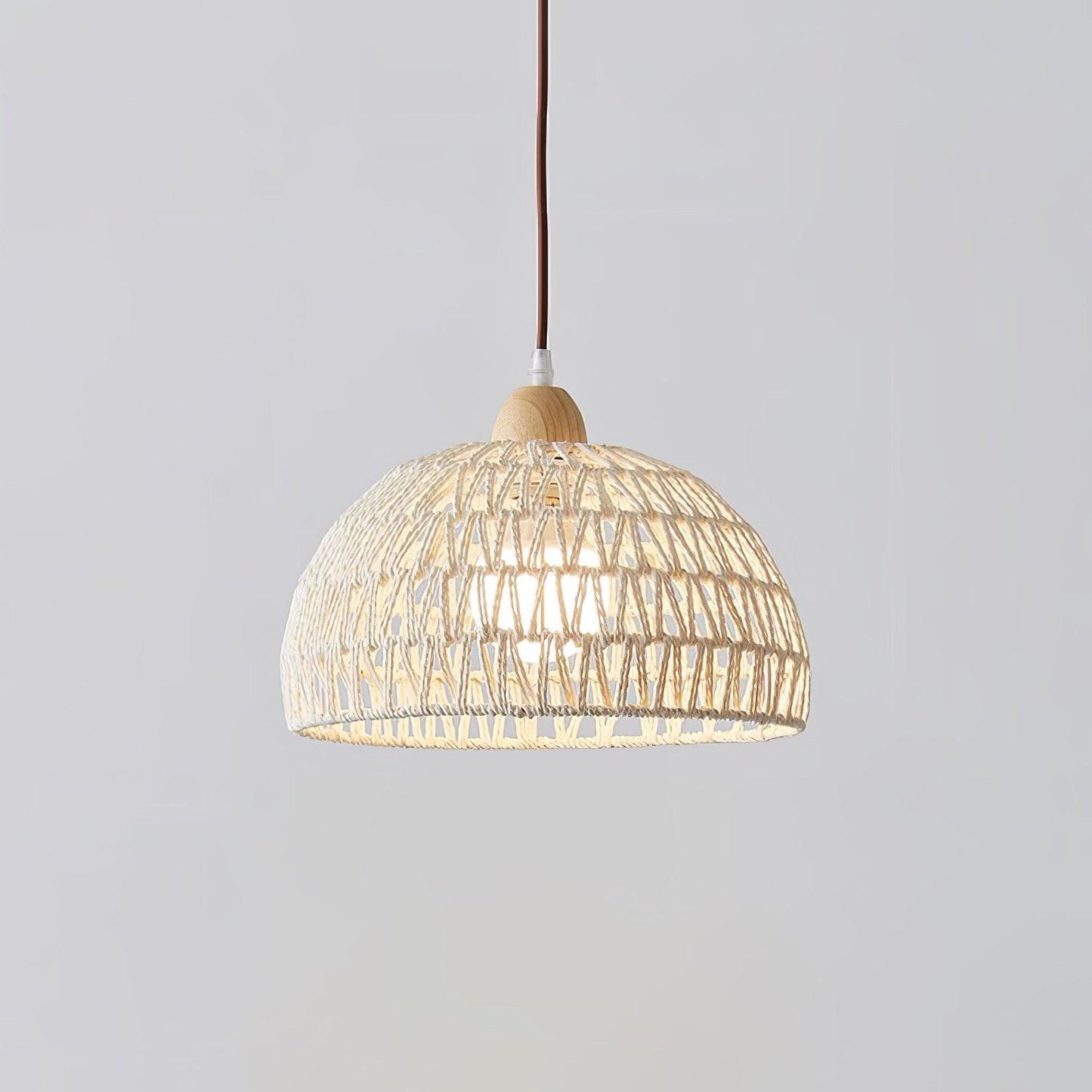 Rattan Arch Modern Metal Pendant Lamp