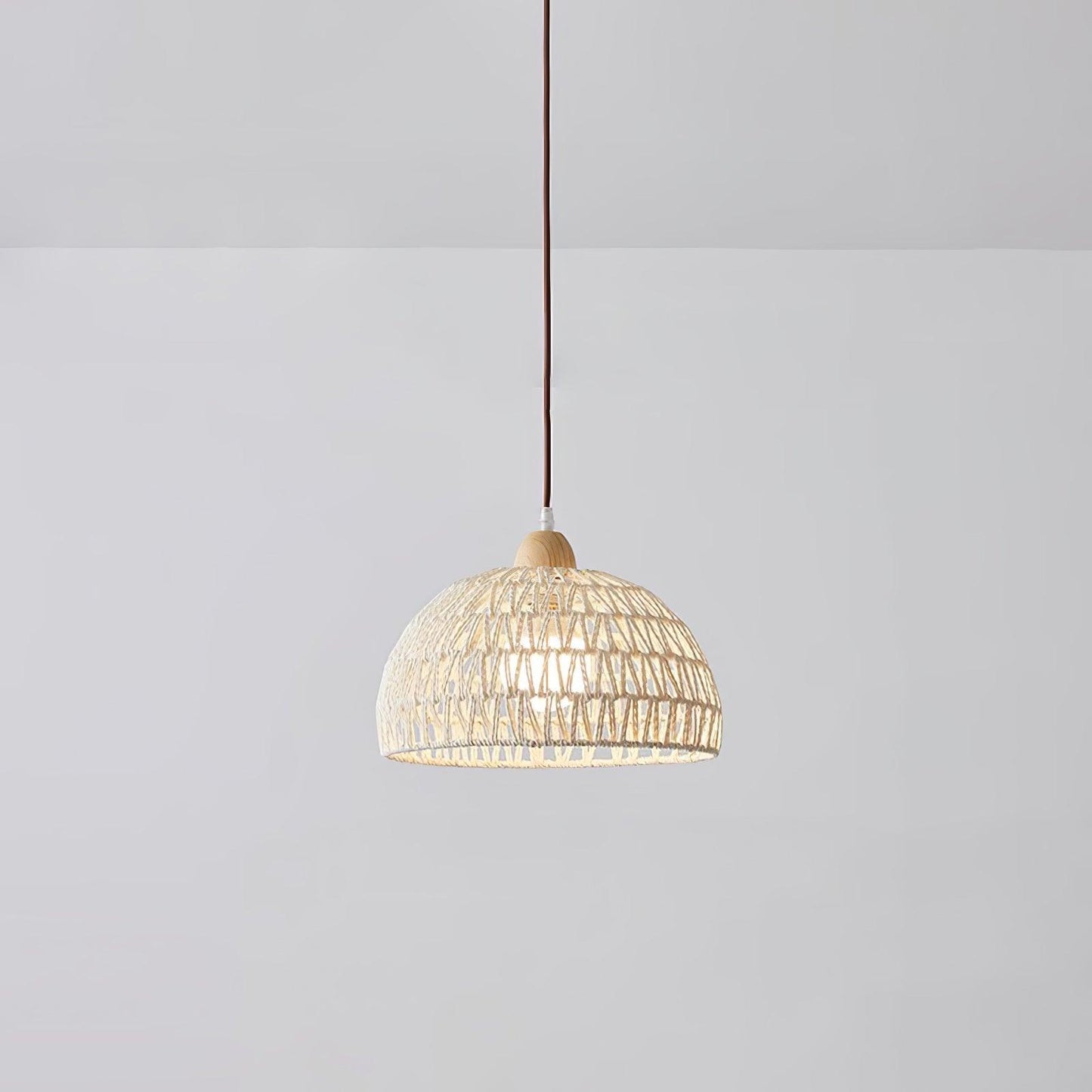 Rattan Arch Modern Metal Pendant Lamp