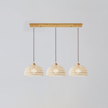 Rattan Arch Modern Metal Pendant Lamp