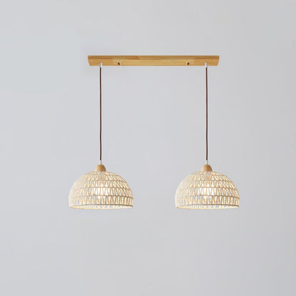 Rattan Arch Modern Metal Pendant Lamp