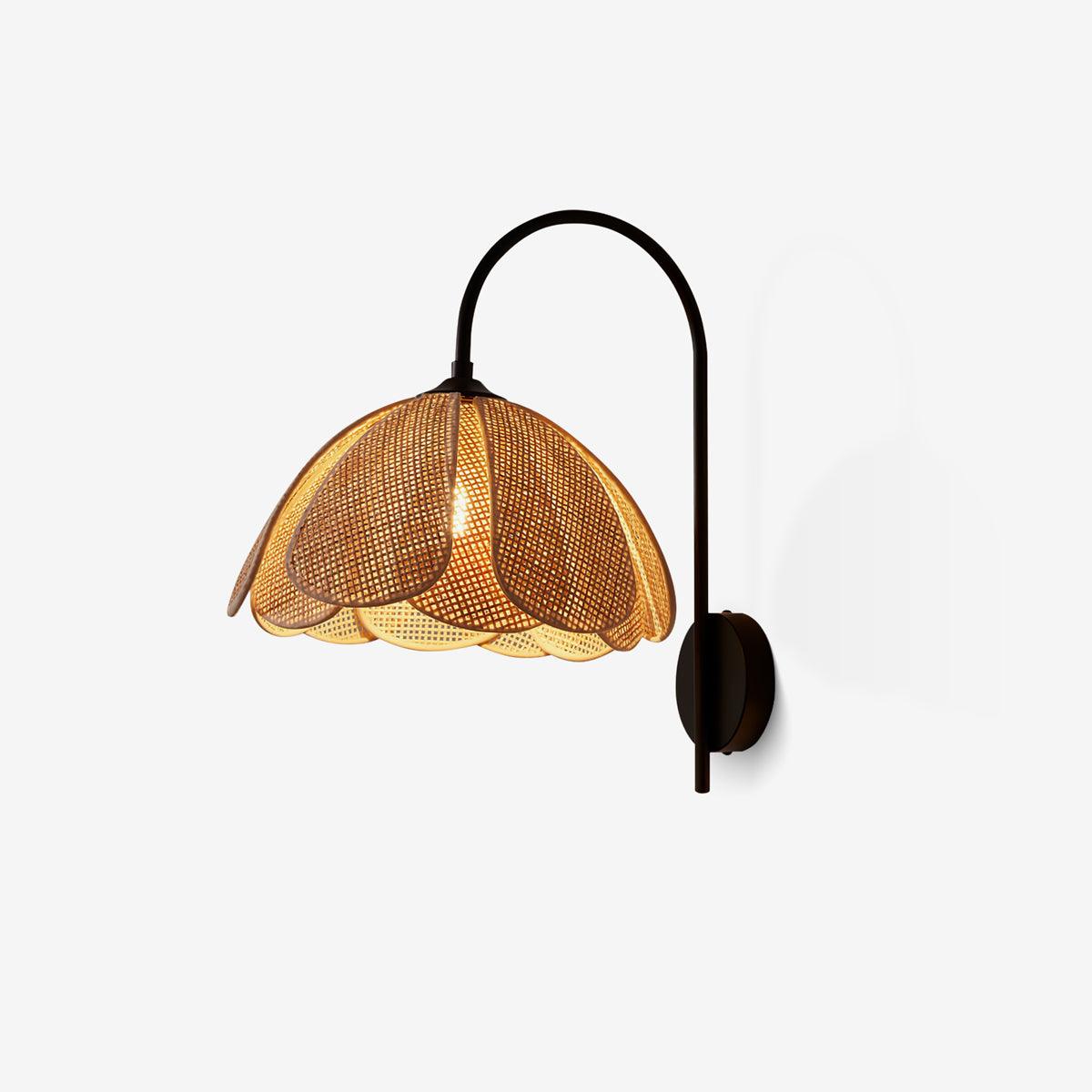 Rattan Petal Modern Metal Wall Lamp