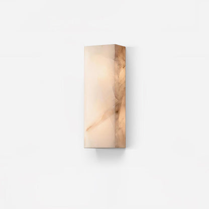 Rectangular Alabaster Eclectic Metal Wall Sconce