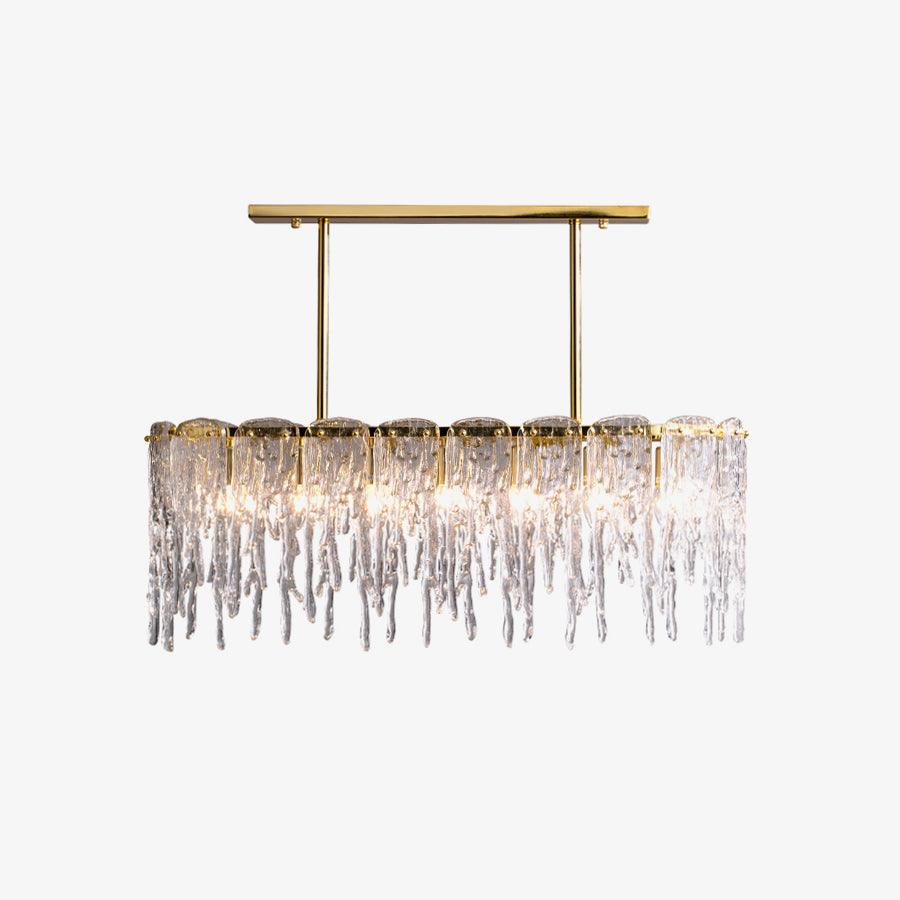 Rectangular Icicle Contemporary Crystal Chandelier