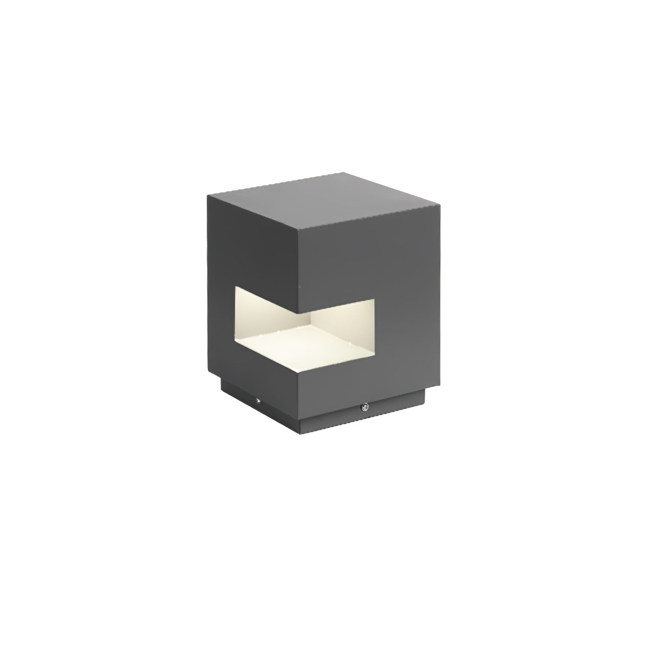 Regular Cube Post Eclectic Metal Outdoor Light