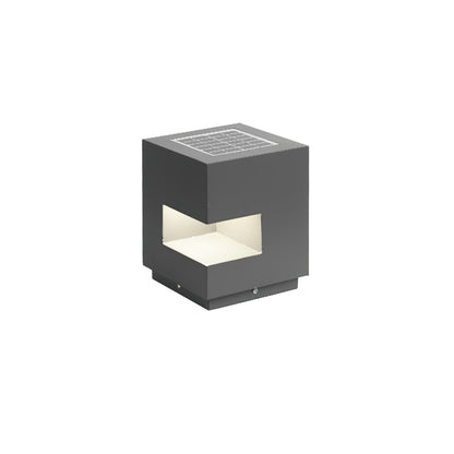 Regular Cube Post Eclectic Metal Outdoor Light