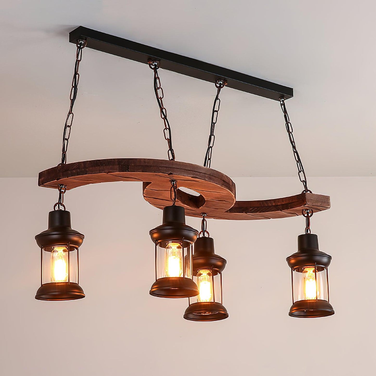 Boat Wood Retro Crystal Chandelier