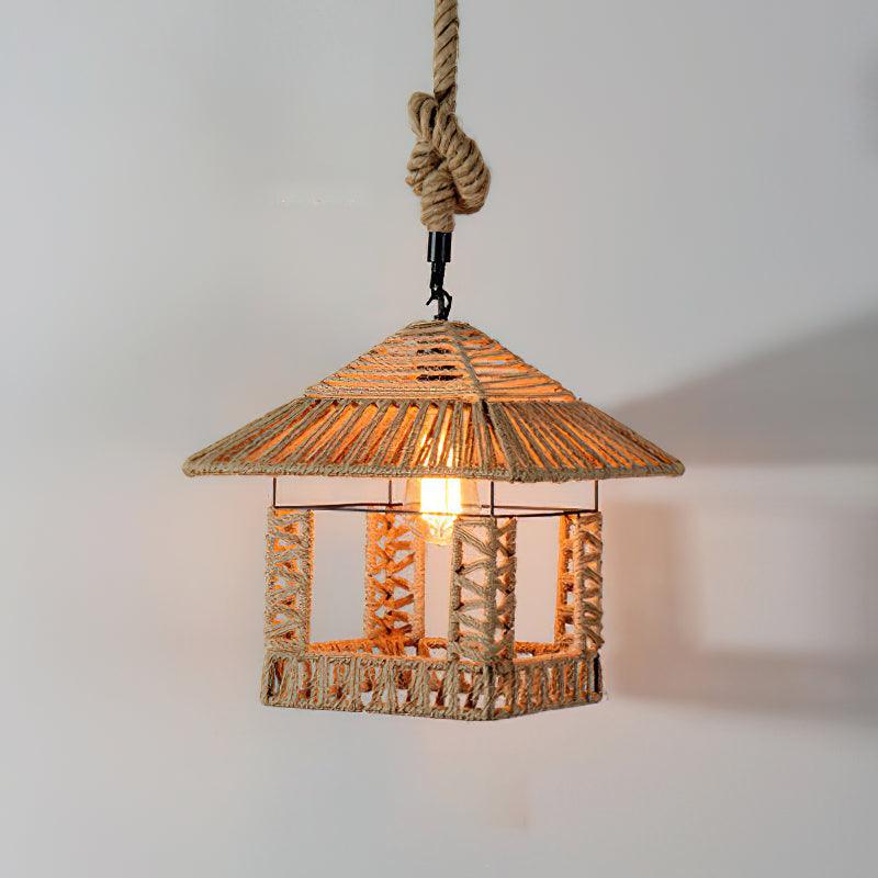 Retro Hemp Rope Exquisite Luxury Material Pendant Light