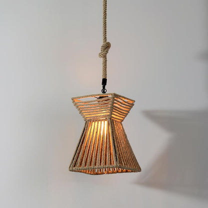 Retro Hemp Rope Exquisite Luxury Material Pendant Light