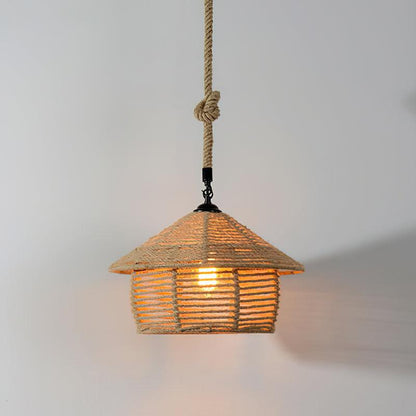 Retro Hemp Rope Exquisite Luxury Material Pendant Light