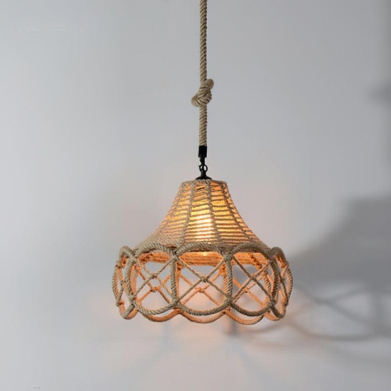 Retro Hemp Rope Exquisite Luxury Material Pendant Light