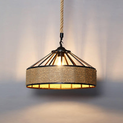 Retro Hemp Rope Exquisite Luxury Material Pendant Light