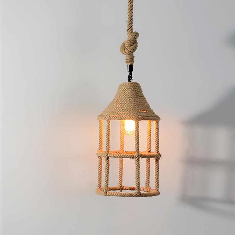 Retro Hemp Rope Exquisite Luxury Material Pendant Light